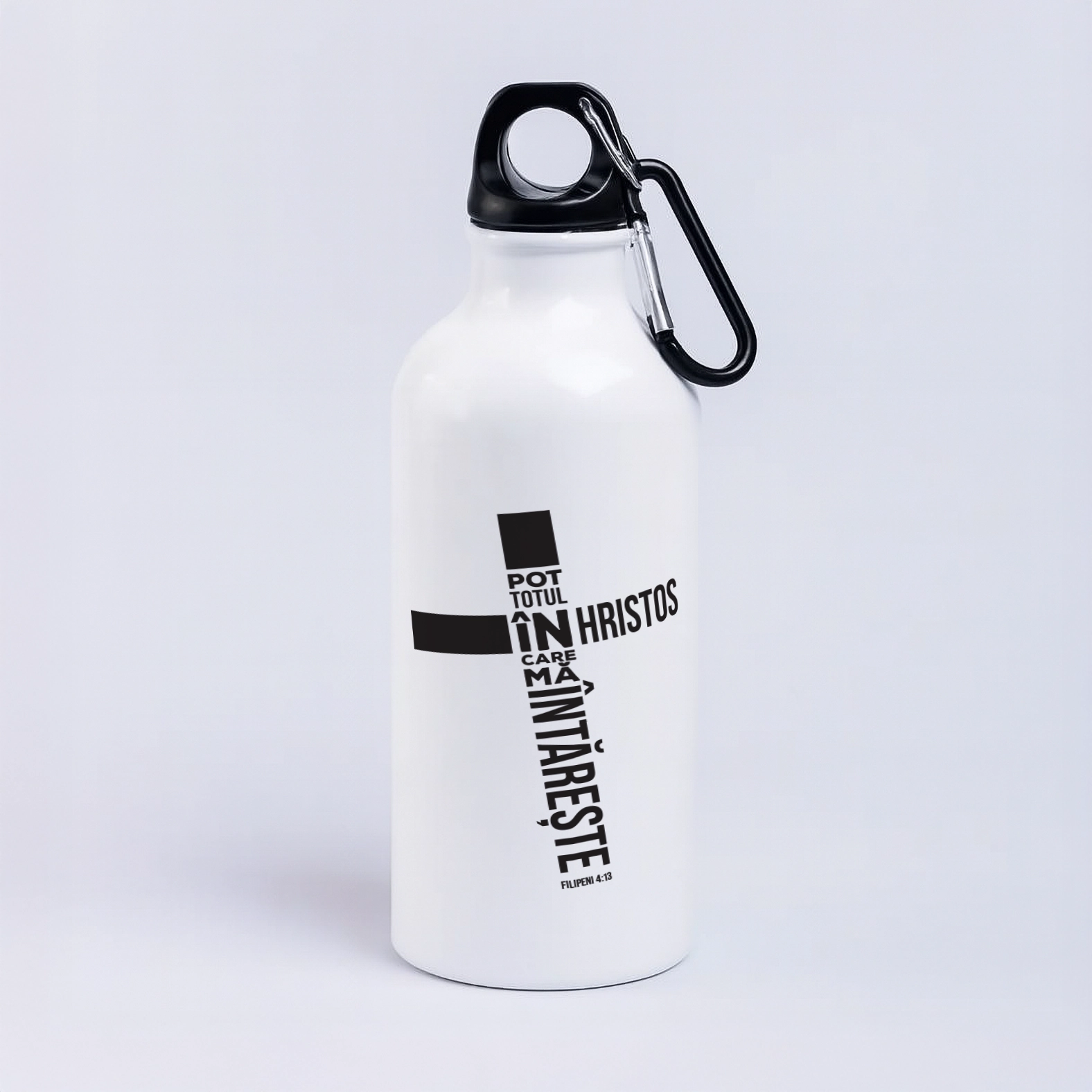 Bidon cu verset biblic - Filipeni 4:13 500ml